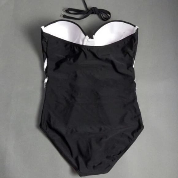 Padded Strapless Printed Monokini Bathing Suit - Picture 3 of 7